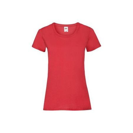 FRUIT OF DE LOOM 61-372-0 - ROJO - CAMISETA LADY-FIT 100 % ALGODON MUJER
